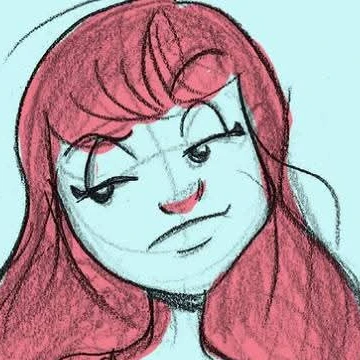 Croquis d’une fillette boudeuse