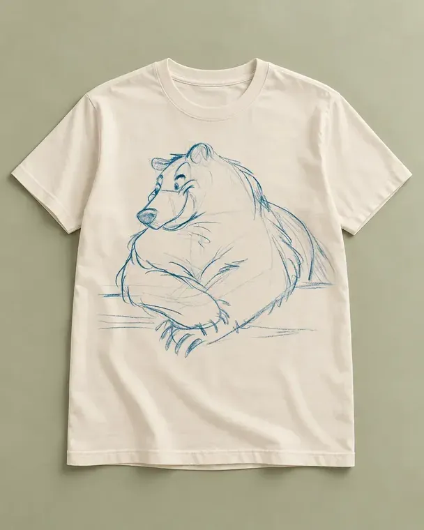 T-shirt au croquis de l’ourson