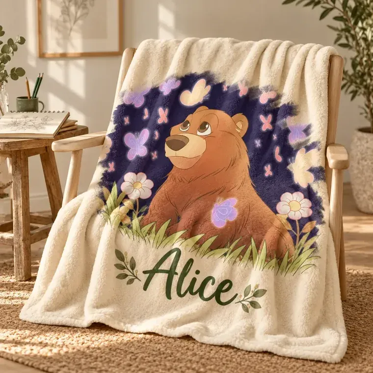 Couverture personnalisée de l’ourson