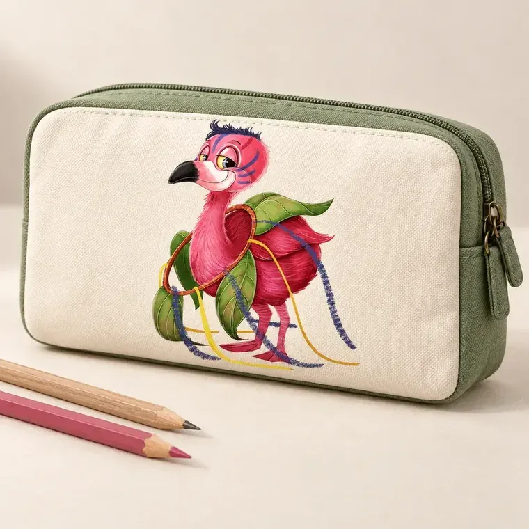 Étui à crayons du flamant