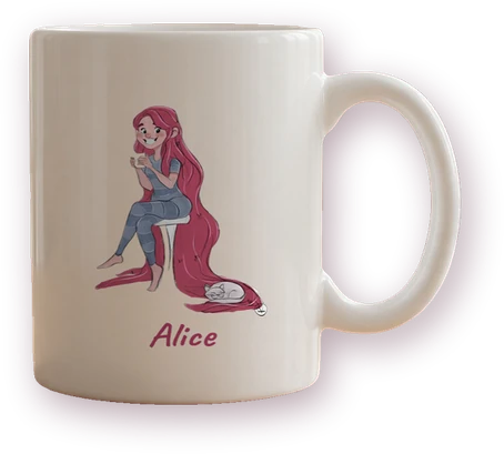 Tasse de la pause thé au prénom Alice