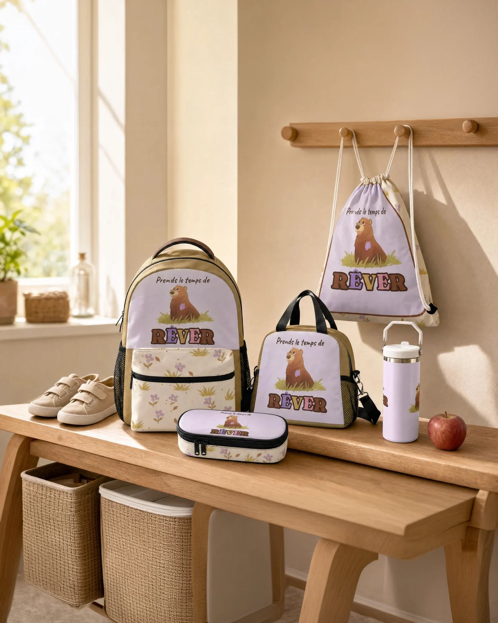Ensemble scolaire illustré
