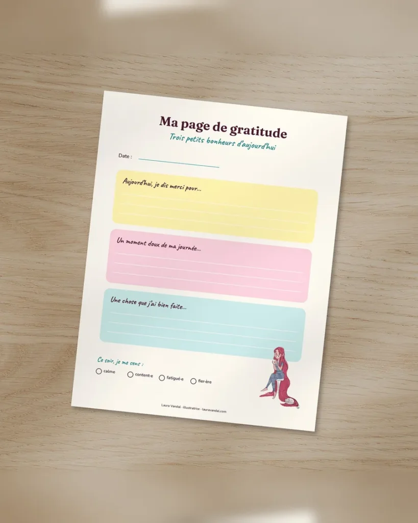 Ma page de gratitude